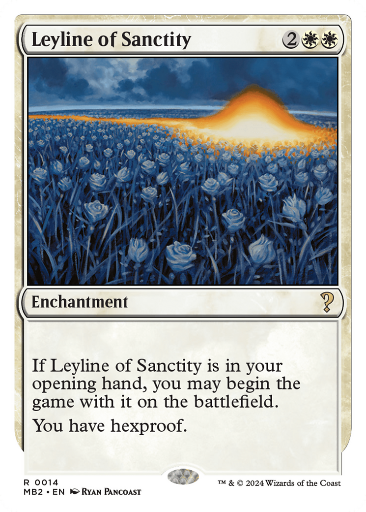Leyline of Sanctity (White Border) [Mystery Booster 2] | Shuffle n Cut Hobbies & Games
