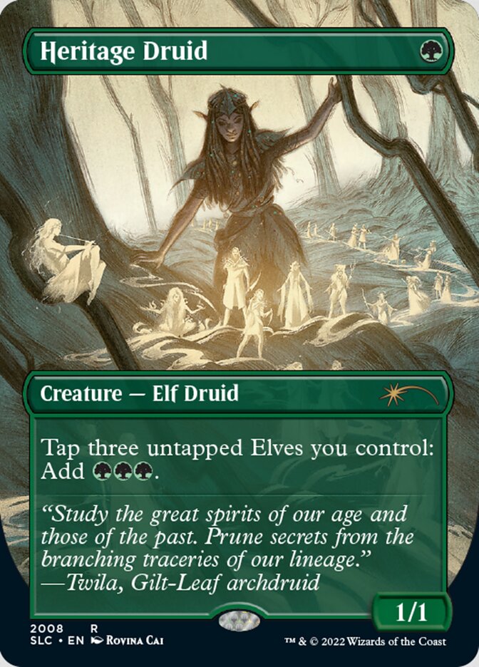 Heritage Druid (Borderless) [Secret Lair Countdown Kit] | Shuffle n Cut Hobbies & Games