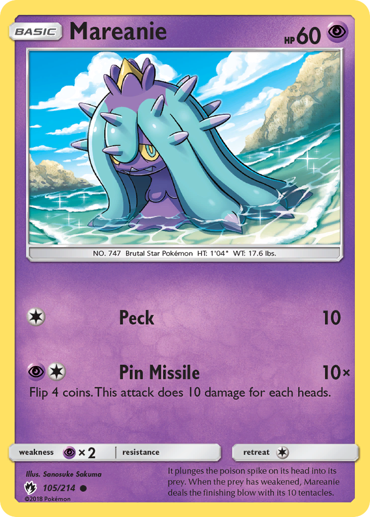 Mareanie (105/214) [Sun & Moon: Lost Thunder] | Shuffle n Cut Hobbies & Games