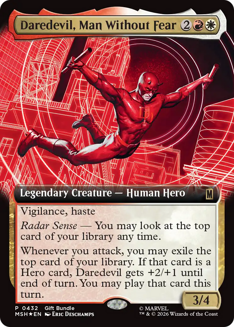 Daredevil, Man Without Fear (Extended Art) [Marvel Super Heroes Promos] | Shuffle n Cut Hobbies & Games