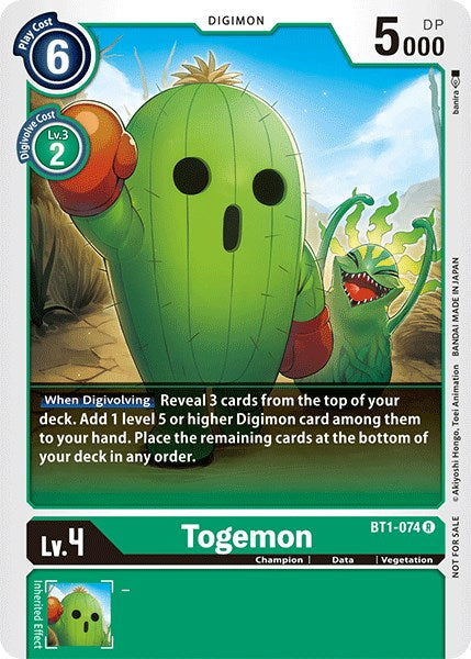 Togemon [BT1-074] (Official Tournament Pack Vol.3) [Release Special Booster Promos] | Shuffle n Cut Hobbies & Games