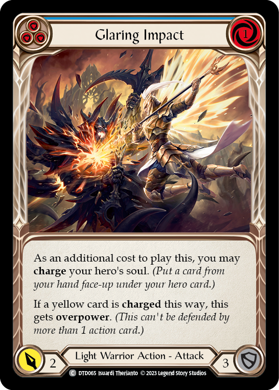 Glaring Impact (Blue) [DTD065] (Dusk Till Dawn)  Rainbow Foil | Shuffle n Cut Hobbies & Games