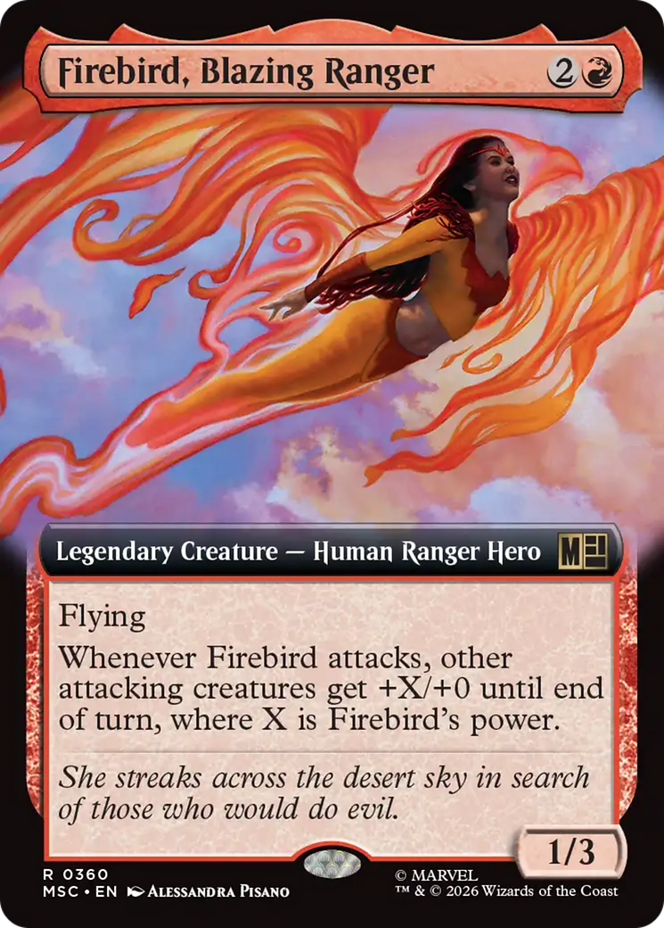 Firebird, Blazing Ranger (Extended Art) [Marvel Super Heroes Commander] | Shuffle n Cut Hobbies & Games
