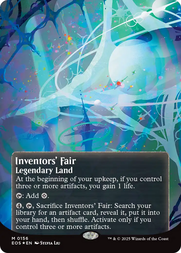 Inventors' Fair (0156) (Borderless) (Galaxy Foil) [Edge of Eternities: Stellar Sights] | Shuffle n Cut Hobbies & Games
