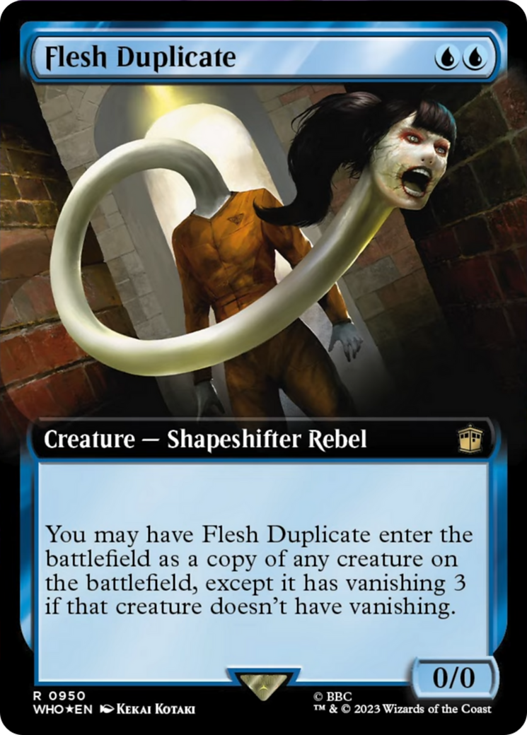 Flesh Duplicate (Extended Art) (Surge Foil) [Doctor Who] | Shuffle n Cut Hobbies & Games