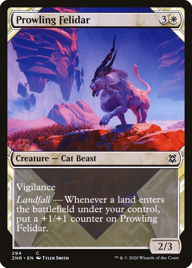 Prowling Felidar (Showcase) [Zendikar Rising] | Shuffle n Cut Hobbies & Games