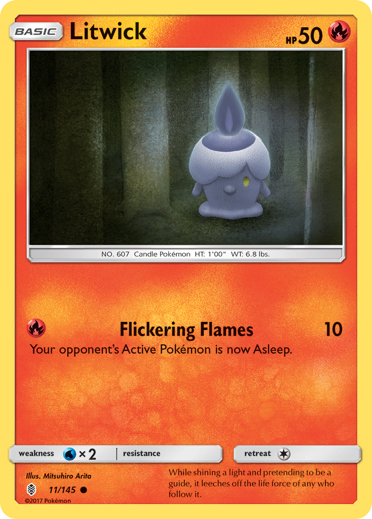 Litwick (11/145) [Sun & Moon: Guardians Rising] | Shuffle n Cut Hobbies & Games