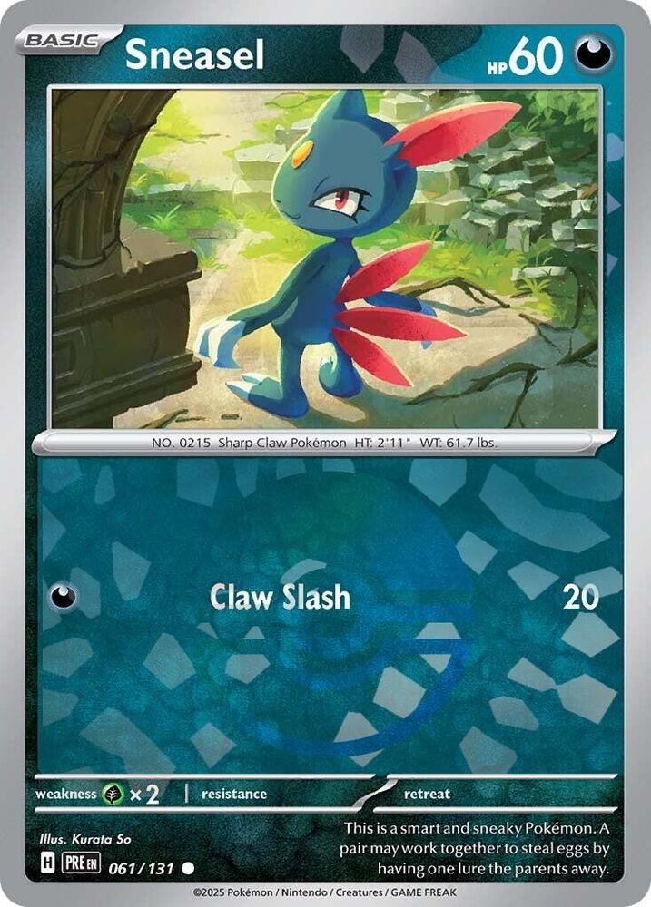Sneasel (061/131) (Poke Ball Pattern) [Scarlet & Violet: Prismatic Evolutions] | Shuffle n Cut Hobbies & Games