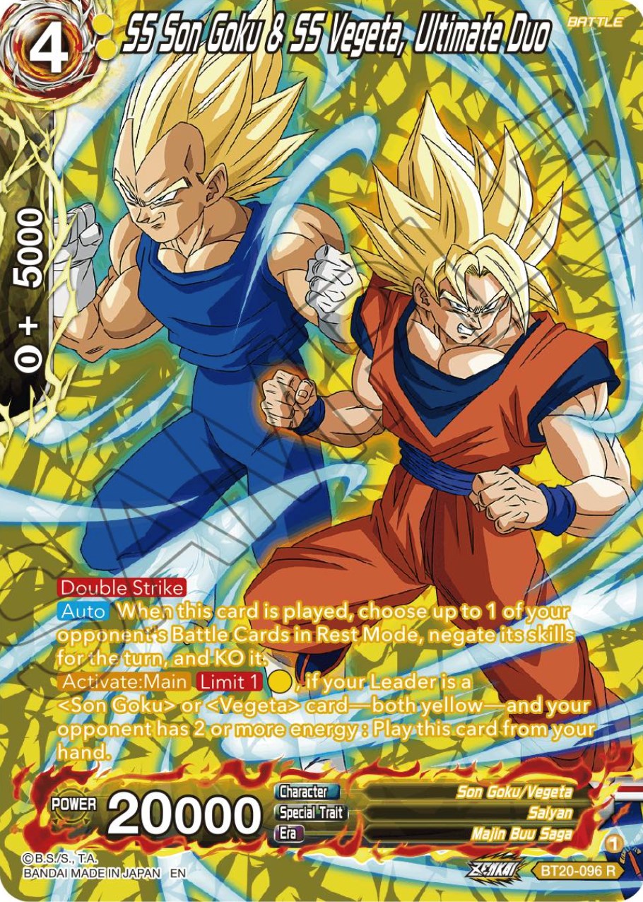 SS Son Goku & SS Vegeta, Ultimate Duo (Silver Foil) (BT20-096) [Power Absorbed] | Shuffle n Cut Hobbies & Games