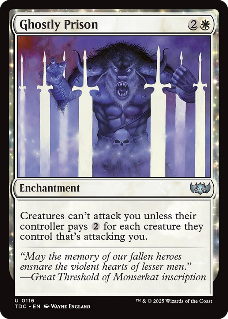 Ghostly Prison [Tarkir: Dragonstorm Commander] | Shuffle n Cut Hobbies & Games