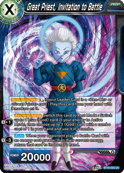 Great Priest, Invitation to Battle (BT16-023) [Realm of the Gods] | Shuffle n Cut Hobbies & Games