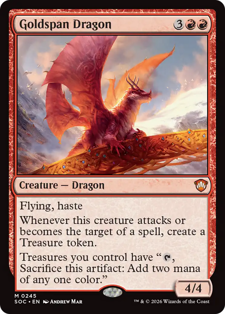 Goldspan Dragon [Secrets of Strixhaven Commander] | Shuffle n Cut Hobbies & Games