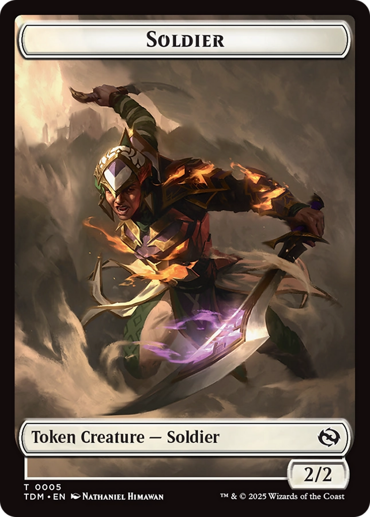 Soldier (0004) // Soldier (0005) Double-Sided Token [Tarkir: Dragonstorm Tokens] | Shuffle n Cut Hobbies & Games