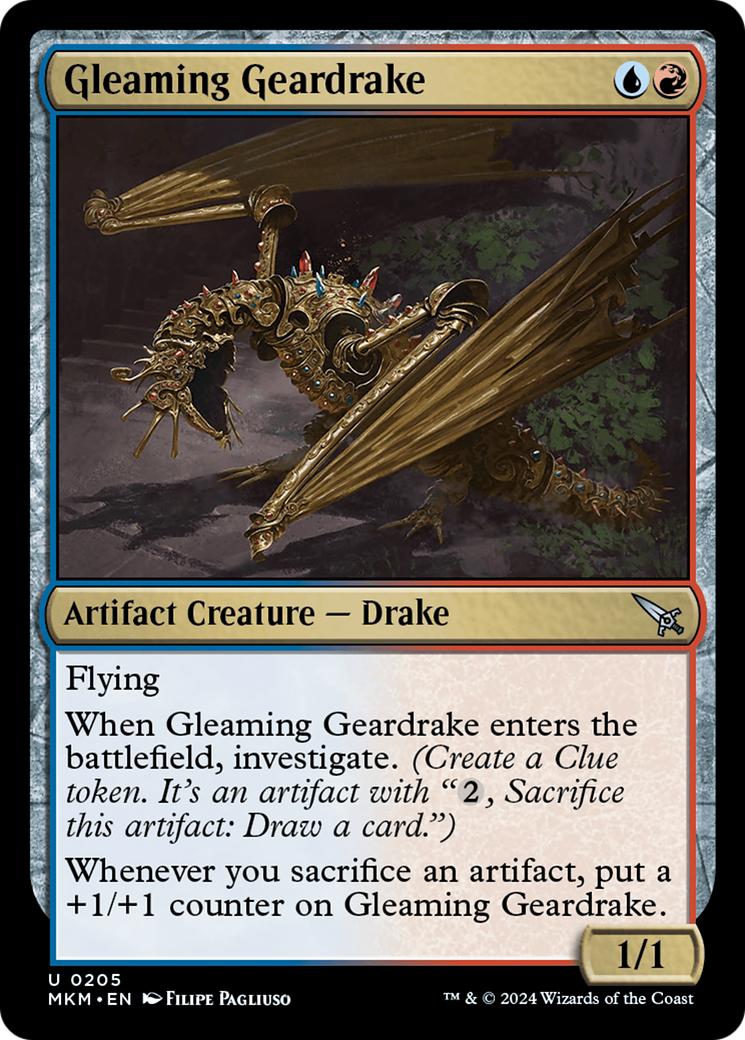 Gleaming Geardrake [Murders at Karlov Manor] | Shuffle n Cut Hobbies & Games