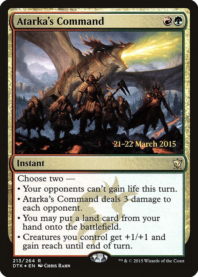 Atarka's Command [Dragons of Tarkir Prerelease Promos] | Shuffle n Cut Hobbies & Games