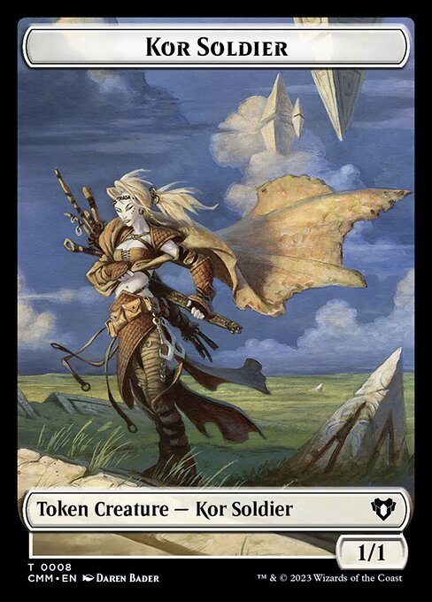 Spirit (0010) // Kor Soldier Double-Sided Token [Commander Masters Tokens] | Shuffle n Cut Hobbies & Games