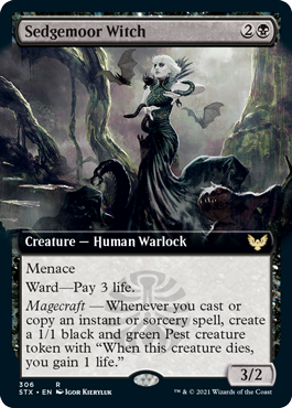 Sedgemoor Witch (Extended Art) [Strixhaven: School of Mages] | Shuffle n Cut Hobbies & Games