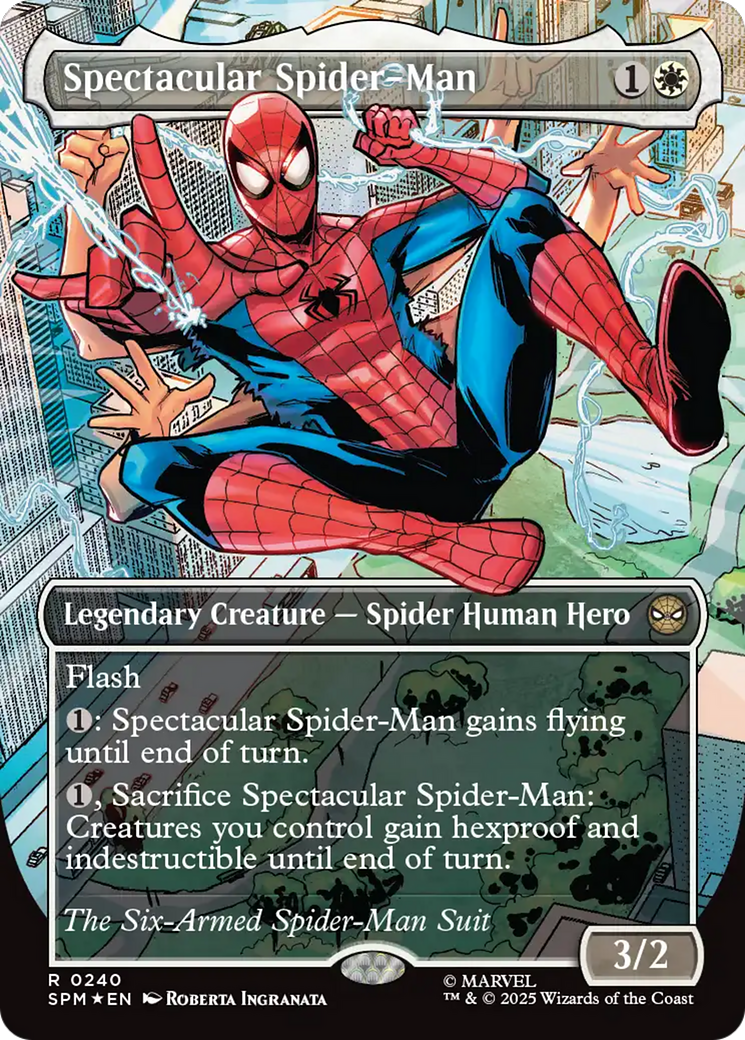 Spectacular Spider-Man (0240) (Borderless) (Textured Foil) [Marvel's Spider-Man] | Shuffle n Cut Hobbies & Games
