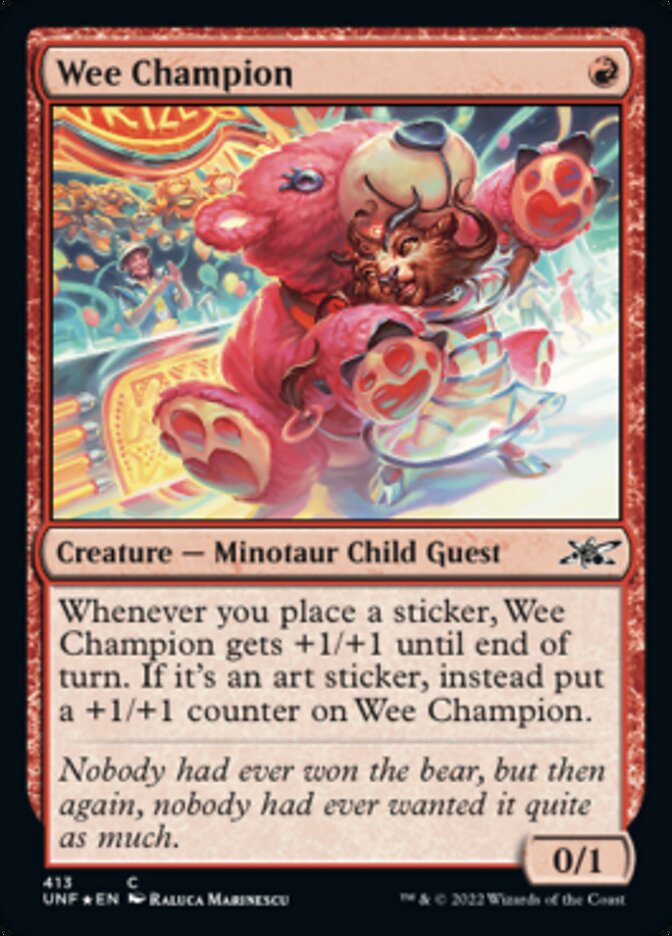 Wee Champion (Galaxy Foil) [Unfinity] | Shuffle n Cut Hobbies & Games
