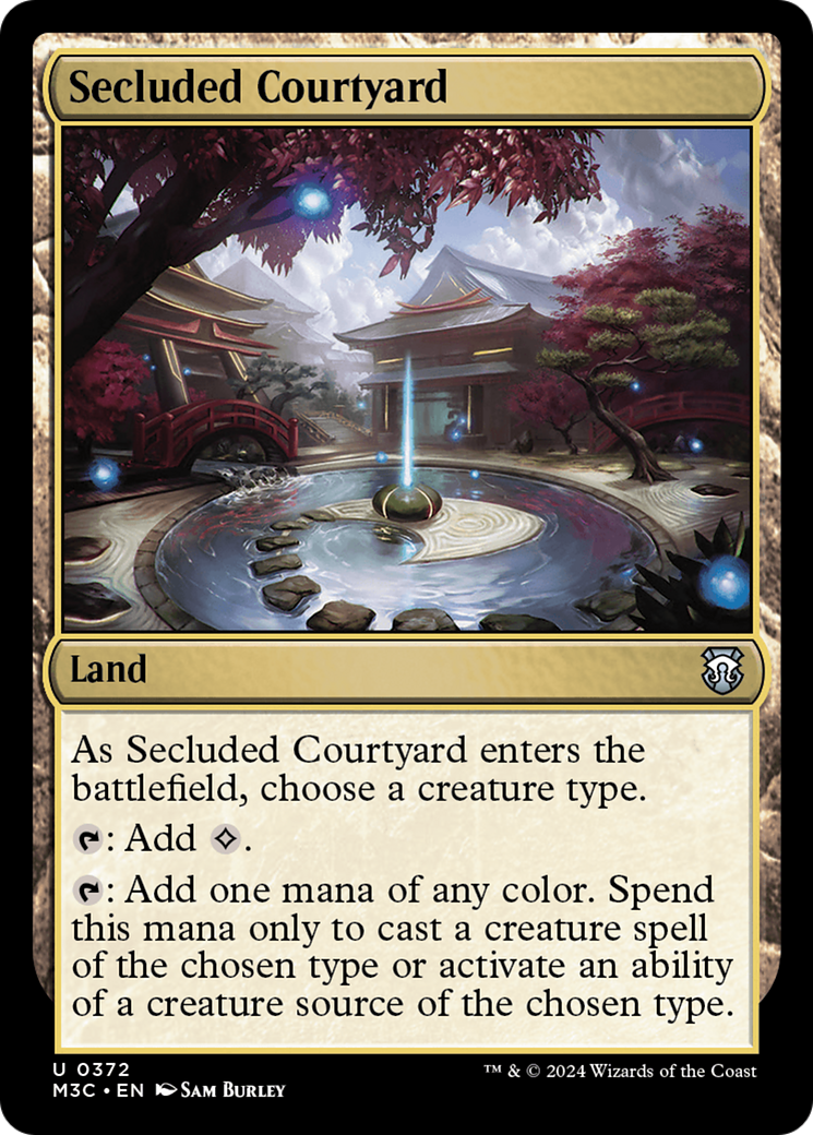 Secluded Courtyard (Ripple Foil) [Modern Horizons 3 Commander] | Shuffle n Cut Hobbies & Games