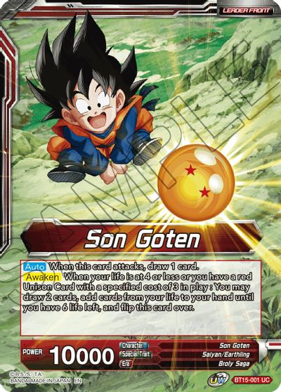 Son Goten // SS Son Goten, Kamehameha Miracle (BT15-001) [Saiyan Showdown] | Shuffle n Cut Hobbies & Games