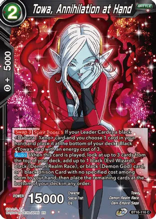 Towa, Annihilation at Hand (BT16-116) [Realm of the Gods] | Shuffle n Cut Hobbies & Games