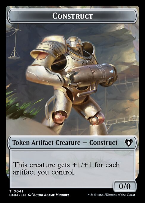 Spirit (0039) // Construct (0041) Double-Sided Token [Commander Masters Tokens] | Shuffle n Cut Hobbies & Games
