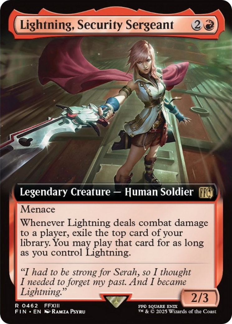 Lightning, Security Sergeant (Extended Art) [FINAL FANTASY] | Shuffle n Cut Hobbies & Games