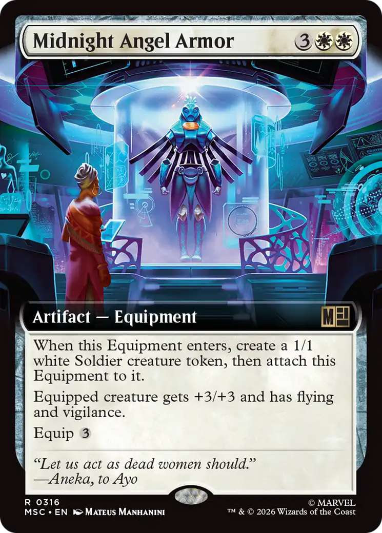 Midnight Angel Armor (Extended Art) [Marvel Super Heroes Commander] | Shuffle n Cut Hobbies & Games