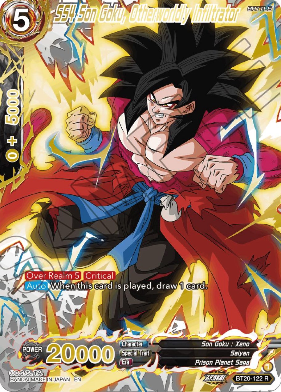 SS4 Son Goku, Otherworldly Infiltrator (Gold-Stamped) (BT20-122) [Power Absorbed] | Shuffle n Cut Hobbies & Games
