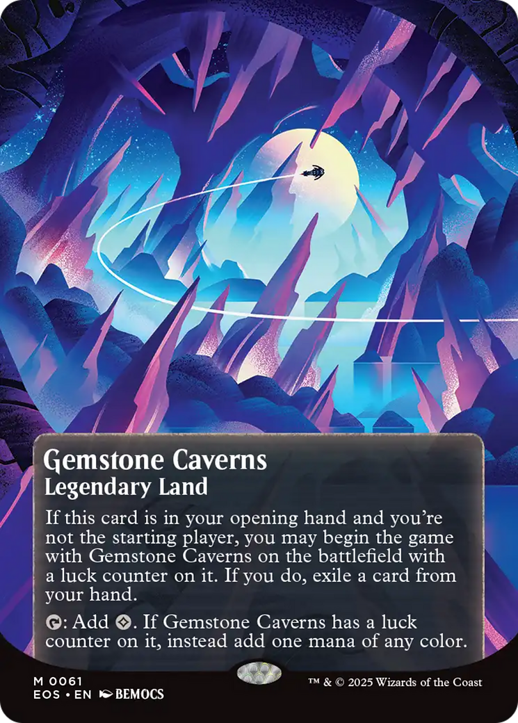 Gemstone Caverns (0061) (Borderless) [Edge of Eternities: Stellar Sights] | Shuffle n Cut Hobbies & Games