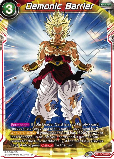 Demonic Barrier (BT15-028) [Saiyan Showdown] | Shuffle n Cut Hobbies & Games