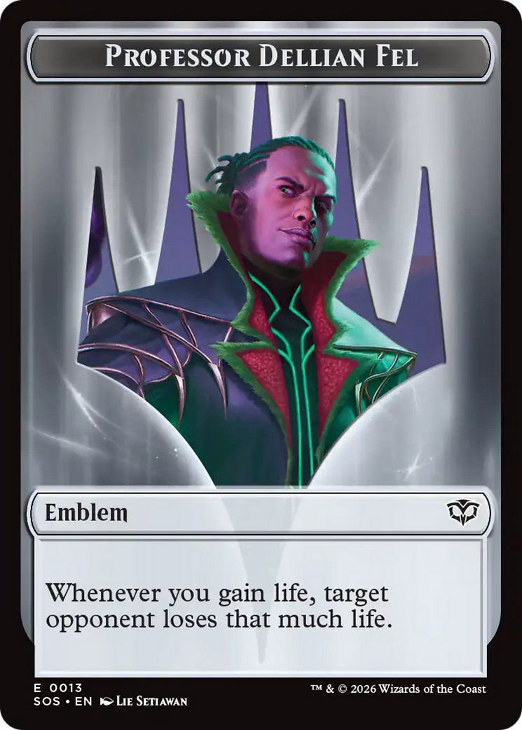 Professor Dellian Fel // Pest (0008) Double-Sided Token [Secrets of Strixhaven Tokens] | Shuffle n Cut Hobbies & Games
