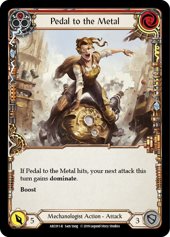 Pedal to the Metal (Red) [ARC011-R] (Arcane Rising)  1st Edition Rainbow Foil | Shuffle n Cut Hobbies & Games