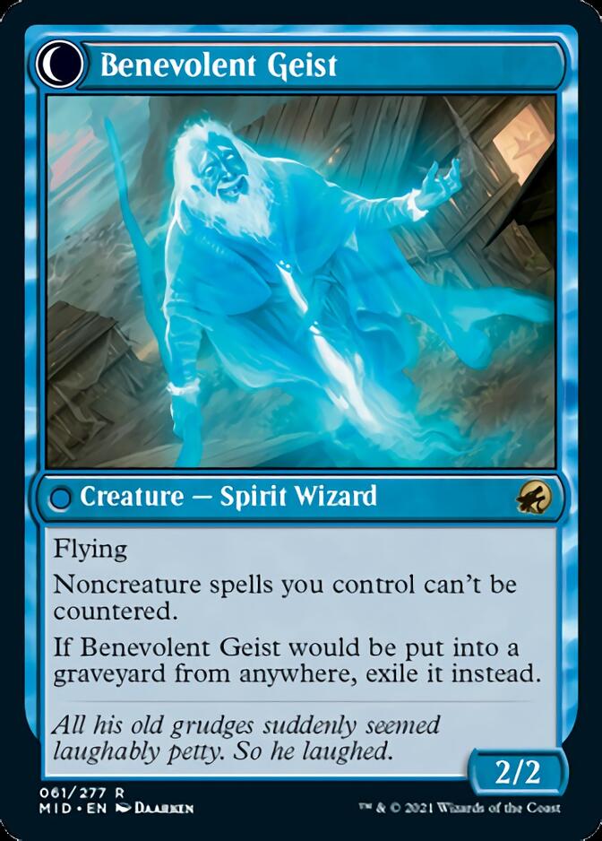 Malevolent Hermit // Benevolent Geist [Innistrad: Midnight Hunt] | Shuffle n Cut Hobbies & Games