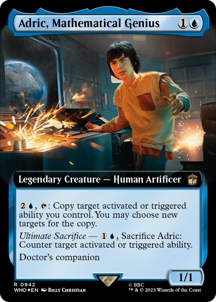 Adric, Mathematical Genius (Extended Art) (Surge Foil) [Doctor Who] | Shuffle n Cut Hobbies & Games