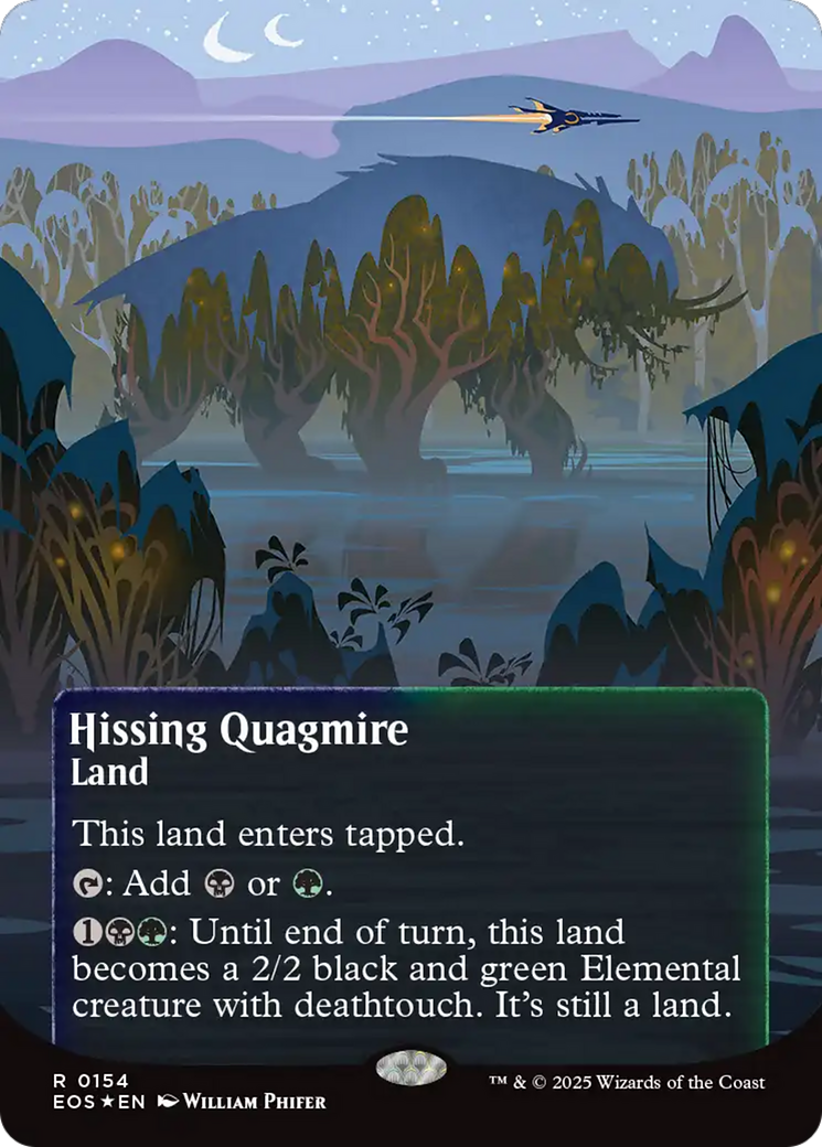 Hissing Quagmire (0154) (Borderless) (Galaxy Foil) [Edge of Eternities: Stellar Sights] | Shuffle n Cut Hobbies & Games