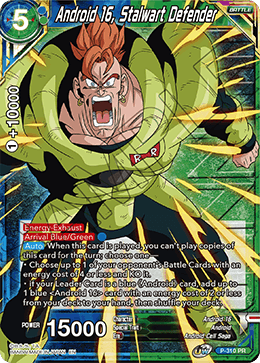 Android 16, Stalwart Defender (Winner Stamped) (P-310_PR) [Tournament Promotion Cards] | Shuffle n Cut Hobbies & Games