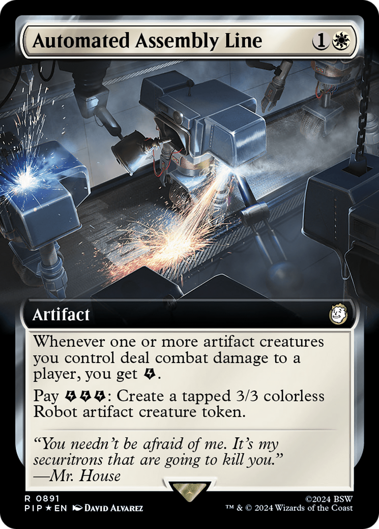 Automated Assembly Line (Extended Art) (Surge Foil) [Fallout] | Shuffle n Cut Hobbies & Games