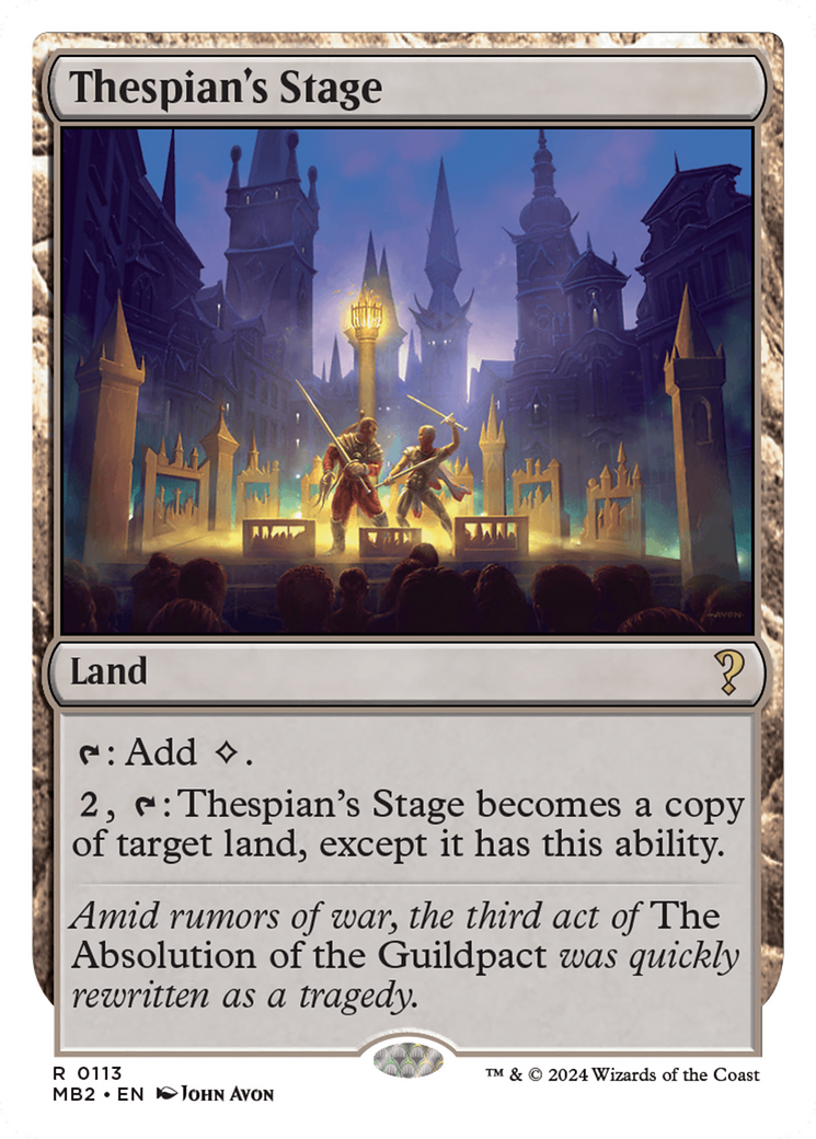 Thespian's Stage (White Border) [Mystery Booster 2] | Shuffle n Cut Hobbies & Games