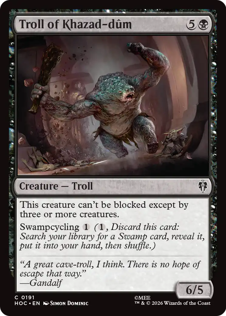 Troll of Khazad-dum [The Hobbit: Eternal-Legal] | Shuffle n Cut Hobbies & Games