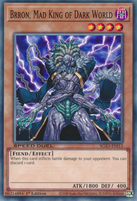 Brron, Mad King of Dark World [SGX3-ENI13] Common | Shuffle n Cut Hobbies & Games