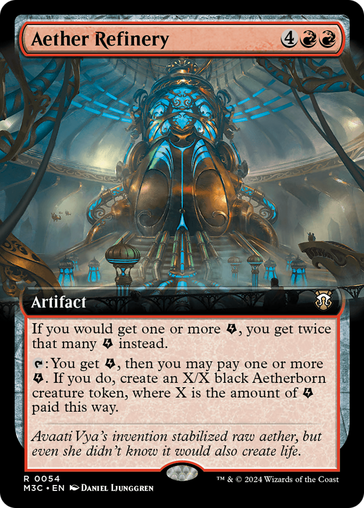 Aether Refinery (Extended Art) (Ripple Foil) [Modern Horizons 3 Commander] | Shuffle n Cut Hobbies & Games