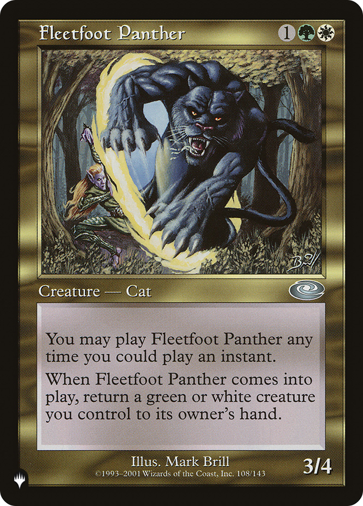 Fleetfoot Panther [The List] | Shuffle n Cut Hobbies & Games