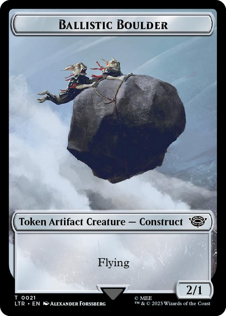 Ballistic Boulder // Food (0023) Double-Sided Token (Surge Foil) [The Lord of the Rings: Tales of Middle-Earth Tokens] | Shuffle n Cut Hobbies & Games