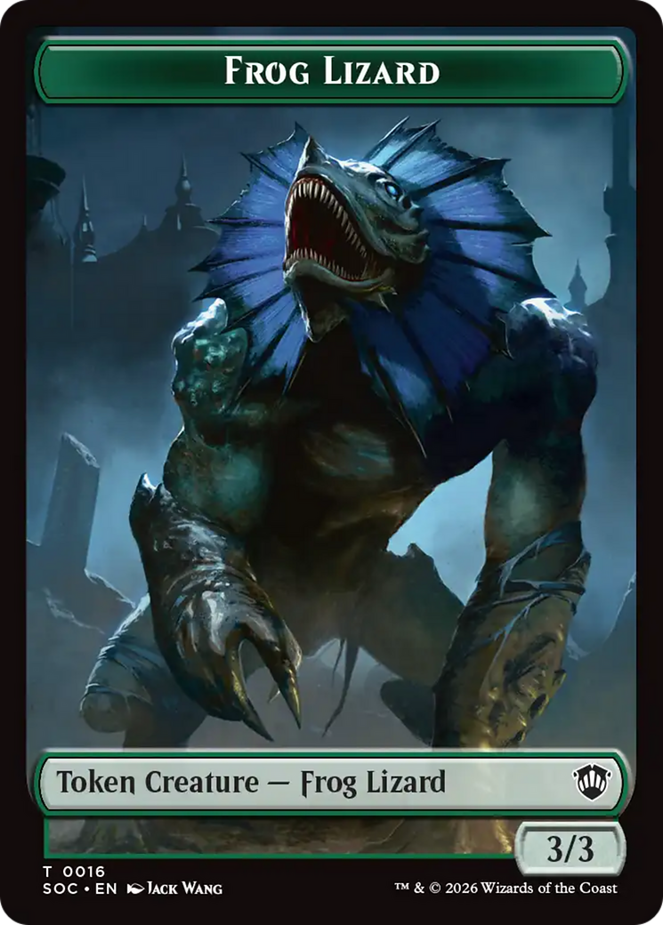 Boar // Frog Lizard Double-Sided Token [Secrets of Strixhaven Commander Tokens] | Shuffle n Cut Hobbies & Games
