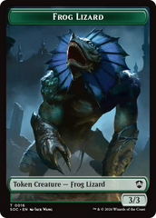 Boar // Frog Lizard Double-Sided Token [Secrets of Strixhaven Commander Tokens] | Shuffle n Cut Hobbies & Games
