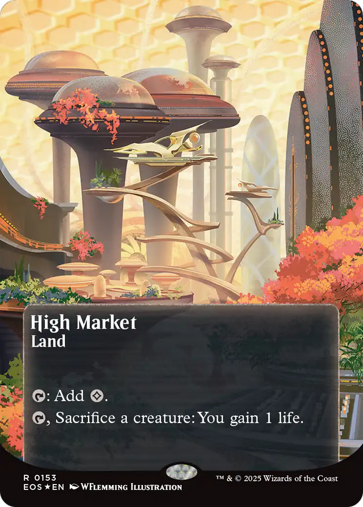 High Market (0153) (Borderless) (Galaxy Foil) [Edge of Eternities: Stellar Sights] | Shuffle n Cut Hobbies & Games