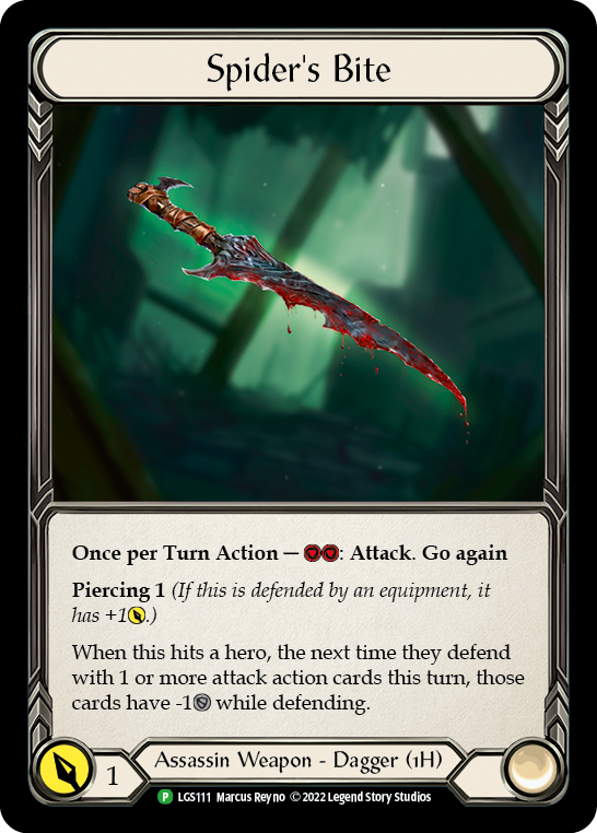 Spider's Bite [LGS111] (Promo)  Cold Foil | Shuffle n Cut Hobbies & Games