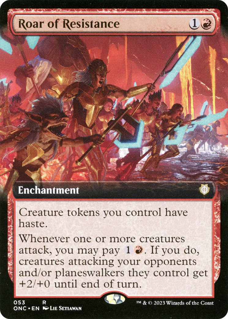 Roar of Resistance (Extended Art) [Phyrexia: All Will Be One Commander] | Shuffle n Cut Hobbies & Games